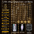 195 LED Curtain Tapestry Lights Backdrop String Lights, 6.5 x 5 Feet Hanging Fairy Curtain Lights with 8 Lighting Modes and Remote for Bedroom Win...