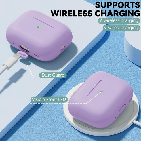 for AirPods Pro 2nd Generation Case (2022/2023) with Cleaner Kit,Soft Silicone Protective Case for Apple AirPod Pro 2 Gen Case Cover for Women Men...