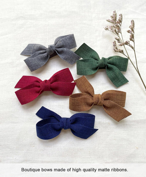 Baby Girls Hair Bows Clips, 10pcs Boutiques Barrettes Fully Lined Alligator Clips Hair Accessories for Infants Toddlers Fine Hair by Cherssy...