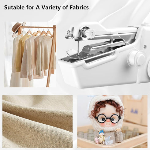 Handheld Sewing Machine, Hand Held Sewing Device Heavy Duty, Hand Sewing Machine Portablefor DIY, Fabrics, Clothes, Home Quick Repairing And Stitc...