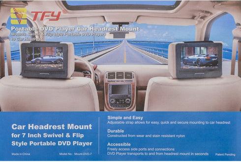 Car Headrest Mount for Swivel & Flip Style Portable DVD Player-7 Inch...