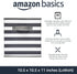 Amazon Basics Collapsible Fabric Storage Cube Organizer with Handles, 10.5 x 10.5 x 11 Inch, White/ Light Grey Stripe - Pack of 6...