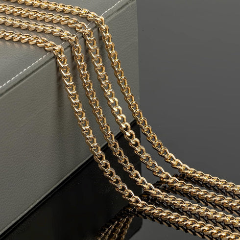 YOUBEIYEE 33 Feet Gold Cuban Link Chain for Men and Women Necklace DIY Gold Plated Aluminum Jewelry Chains Bulk with Jump Rings and Lobster Clasps...