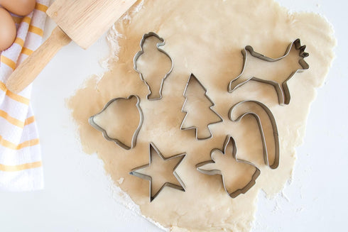 Fox Run Christmas Cookie Cutter Set, 7-Piece, Metallic...