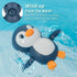Bath Toys Wind up Backstroke Swimming Penguins for Kids 18M+ (Blue)...