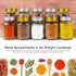 CycleMore 15 Pack 4oz Glass Mason Spice Jars, Round Spice Containers with Silver Metal Caps and Pour/Sift Shaker Lids-40pcs Labels,1pcs Silicone C...