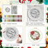 INFUNLY 4 Sets Christmas Embroidery Kits Cross Stitch Kits for Beginners with Instructions Embroidery Starter Kit for Adults 11.8x11.8in Elks Embr...