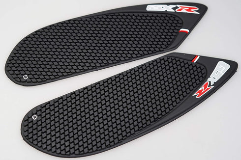 Motorcycle Tank Side Traction Pad, Anti Slip sticker ,Gas Tank Pad, Traction Side Fuel Knee Grip Decal for GSXR 600 750 ( 2006 2007) Black with Ra...