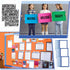 92 Pcs Science Fair Board Supplies 60 Trim Scalloped Bulletin Borders 18 Presentation Subtitles 6 Project Titles 8 Letter Sticker for Classroom Di...
