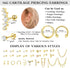 BESTEEL 16G Hypoallergenic Flat back Stud Earrings Hoop Set Cute CZ Opal Stainless Steel Cartilage Stud Earrings for Women Men Chain Dangle Conch ...