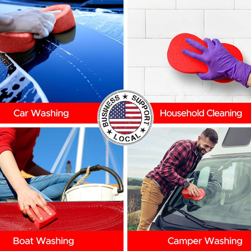 Sponges for Cleaning - 2 Pack - Multi-Purpose Cleaning Sponge, Perfect as Car Wash Sponge, Household Cleaning Sponges, Tile Grout Sponge, Sponges ...