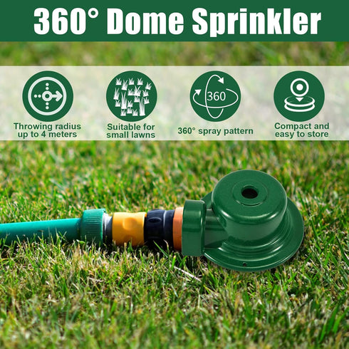 2 pcs Garden Sprinklers, Metal Lawn Hose Sprinkler Yard Lawn Zinc Alloy 360 Degree Irrigation System for Small to Medium Area Watering Outdoor Gar...