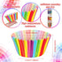 600 count Cupcake Baking Cups Muffin Cupcake Liners Candy Cup Mini Colorful Cupcake Wrappers Rainbow Combo Disposable Baking Cups Set for Birthday...