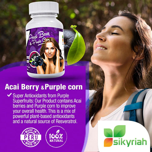 Acai with Purple Corn Capsules l 1000mg per Serving High Antioxidant Source Pills l Inmune Support Superfood l (100 count)...