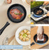 Nonstick Mini Egg Pan, 4.7inch One Egg Frying Pan Omelet Pan Single Egg Pan Stainless Steel Mini Skillet Induction Small Egg Skillet(blue)...
