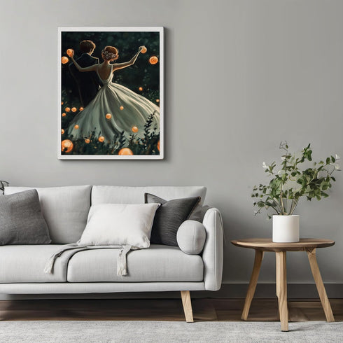 Posterizer 1 pcs-vintage style couple's night out Valentine's day scene -2-Romantic Art-Holiday Poster Collection-Gift for Couples boyfriend girlf...