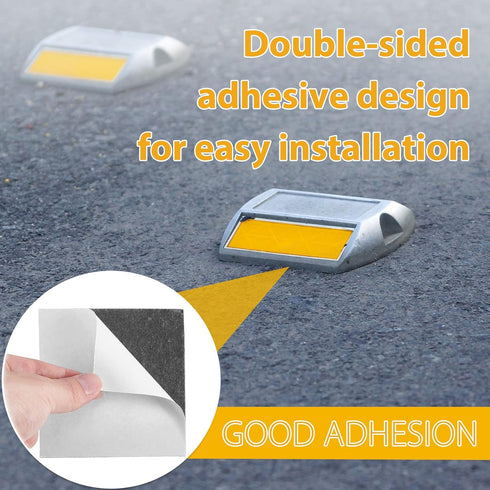 20 Pcs Adhesive Sticky Pads for Road Reflectors 4 Inch Driveway Reflector Markers Tape Adhesive Pad for Street Pavement Asphalt, Industrial Grade ...
