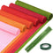 Mlurcu Crepe Paper 6 Rolls Red Crepe Paper 10 Inch Wide Crepe Paper Streamers Crepe Paper Flower Making Kits Green Floral Tape and Floral Stem Wir...