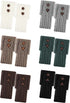 SATINIOR 6 Pairs Women Winter Boot Cuffs Socks Cable Knitted Cuffs Socks Short Knitted Leg Warmers Button Boot Toppers...