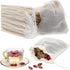 30Pcs Cotton Empty Tea Bags Muslin Bags Natural Unbleached Sachet Bags Spice Bags for Cooking Bone Broth Brew Gravy Filters(4 x 3 Inches)...