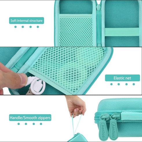 Aenllosi Hard Storage Case Compatible with Phomemo D30 Bluetooth Wireless Mini Label Printer.?Only Case,Green?...