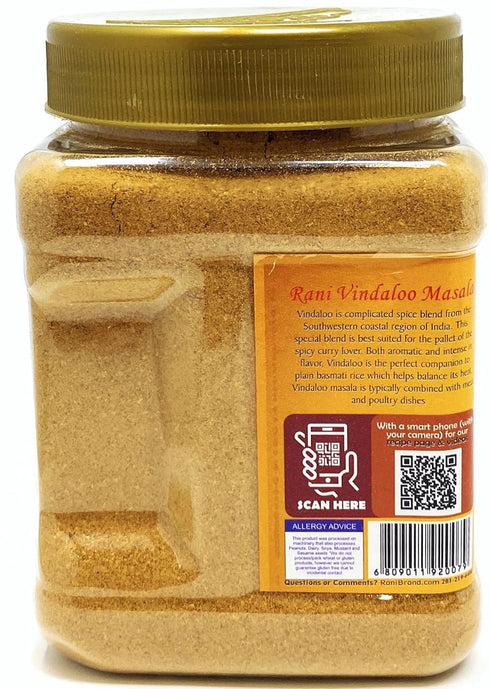 Rani Vindaloo Curry Masala Indian Spice Blend 16oz (1lb) 454g PET Jar ~ All Natural | Salt Free | Vegan | Gluten Friendly| NON-GMO | No colors | I...