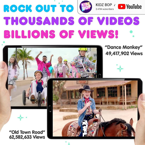 Move2Play Kidz Bop Bluetooth Headphones for Kids | Hi-Def Microphone & Speakers | 94dB Volume Limiting | Wireless | Adjustable | School Use | Gift...