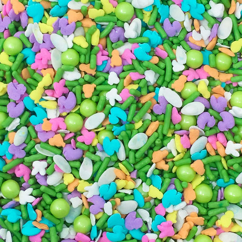 Easter Spring Ducks Flowers Bunny Head Edible Confetti Sprinkles Cake Cookie Cupcake IceCream Donut Quins 4oz...