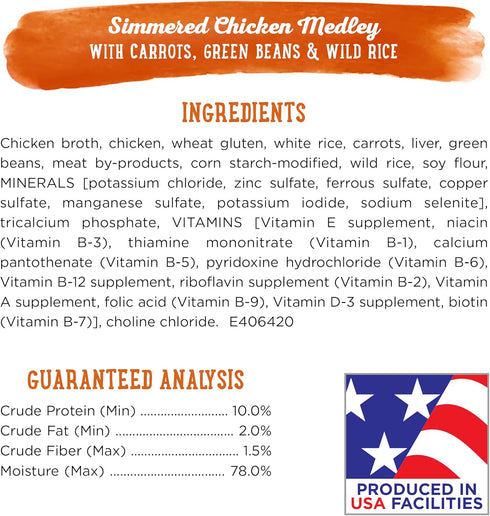 Purina Beneful Gravy Wet Dog Food, Prepared Meals Simmered Chicken Medley - (8) 10 oz. Tubs...