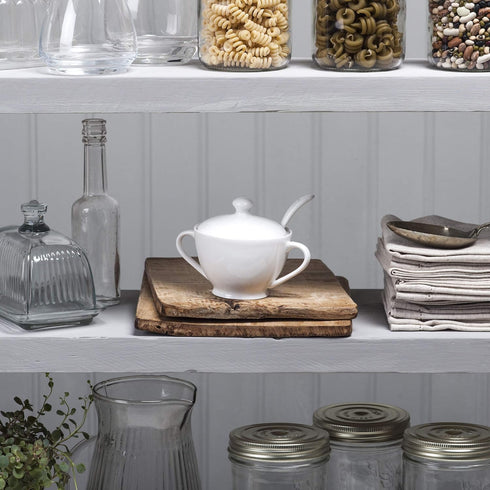 WM Bartleet & Sons 1750 Traditional Porcelain Sugar Bowl with Lid & Spoon – White...