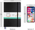 Hardcover Notebook Blank Journal Sketchbook for Drawing, Medium 5.5 by 8.4 Inch, 100 GSM Thick Paper (Black, Plain)...