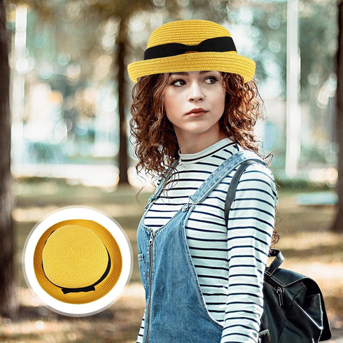 Womens Straw Hat Straw Hats for Women Sun Hat Womens Fedora Beach Hat for Women Bonnet for Men Fitted...