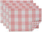 DII Gingham Check Tabletop Collection, Pink, Placemat Set...