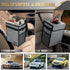 K KNODEL Car Trash Can with Lid, Leak-Proof Car Garbage Can with Storage Pockets, Waterproof Auto Garbage Bag Hanging for Headrest (Small, Gray)...