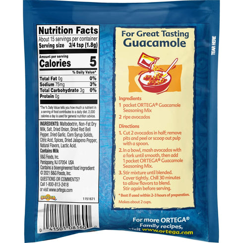 Ortega Seasoning Mix, Guacamole, 1 Ounce (Pack of 12)...