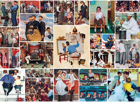 Masterpieces 1000 Piece Jigsaw Puzzle for Adults, Family, Or Youth - Rockwell Collage - 19.25"x26.75"...