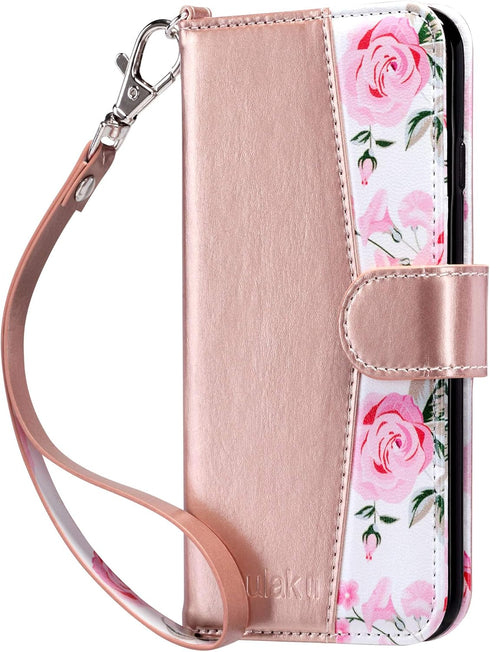 ULAK Wallet Case for iPhone 6s Plus, iPhone 6 Plus Case, Flip Folio PU Leather Kickstand Case with Card Slot Wrist Strap ID Credit Card Pockets fo...