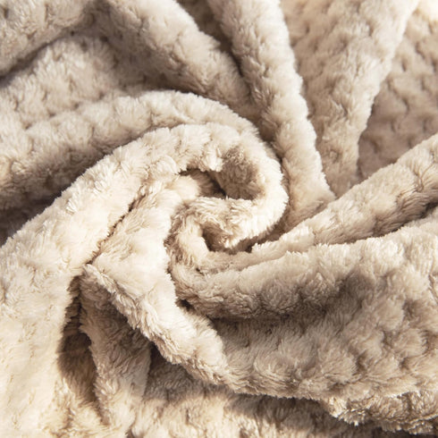 Waterproof Dog Blankets for Small Dogs, Small Cat Blanket Washable for Couch Protection, Fluffy Fleece Puppy Blanket, Light Brown, S...