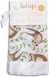 lulujo Baby Security Lovie Blankets| Unisex Softest Breathable Cotton Muslin Security Blanket with Silky Satin Trim| Neutral Comforting Blanket fo...