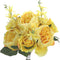 Admired By Nature 9 Stem Artficial Flowers English Rose Rose Bud Spring Wedding Bouquet for Bride Bridesmaid, Centerpieces Floral Arrangement Home...