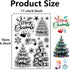 CRASPIRE Merry Christmas Tree Clear Rubber Stamps Xmas Snowflake Star Gift Reusable Vintage Transparent Silicone Seal Stamps for Winter Holiday DI...