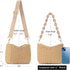 Herald Small Handmade Straw Pocketbook Crossbody Bag for Women, Summer Chic Woven Handbag Shoulder Purse with Chain...
