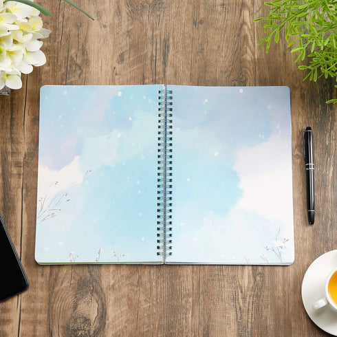 SIIXU Spiral Journals for Women, Hardcover Notebook, Colorful Blank, Large, 128 Pages, B5, 6.8”x9.8, Summer...