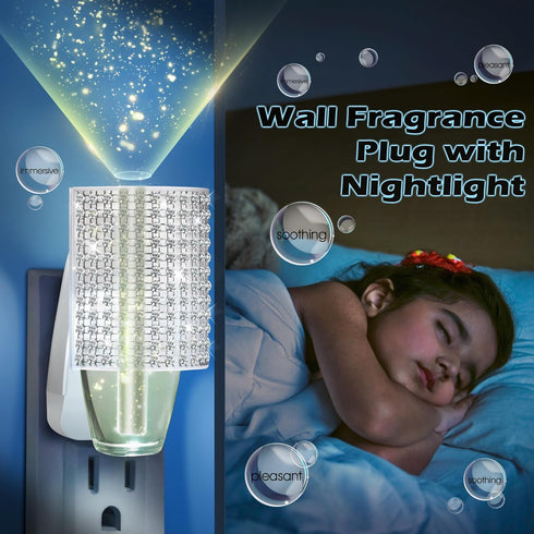 Wall Fragrance Plug in with Night Light, Compatible with Bath & Body Works WallFlower Fragrance, Wall Plug Essential Oil Diffuser with Nightlight ...