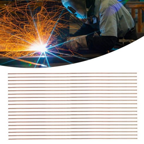 20Pcs Copper Welding Rod Selffluxing Brazing Round Welding Rod Low Temperature Welding Consumables for Air Conditioner Refrigerators...
