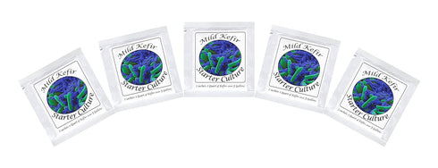Kefir Starter Cultures - Pack of Freeze-Dried Culture Sachets For Creamy and Mild Milk Kefir (5 sachets)...