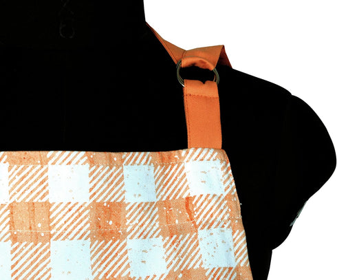 AMOUR INFINI Cotton Aprons for Women with Pocket, Adjustable Strap and Waist Ties Washable Aprons for Baking, Cooking, Gardening (27.5 x 33 Inches...