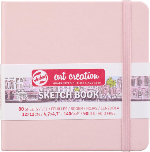 Royal Talens T9314-014M 441750 Talens Art Creation Sketchbook, Drawing Notebook, 4.7 x 4.7 inches (12 x 12 cm), Pastel Pink...
