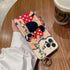 for iPhone 13 Pro Max Case Cute with Wrist Strap Kickstand Glitter Bling Cartoon IMD Soft TPU Shockproof Protective Cases Cover for Girls and Wome...