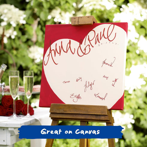 edding 1455 calligraphy marker - set of 3 markers - black, steel blue, crimson lake - flexible calligraphy nib 1-5 mm - fibre pen for paper, wood,...